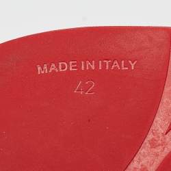 Pre Owned Christian Louboutin Multicolor Rubber Loubi Spikes Thong Flats Size 42