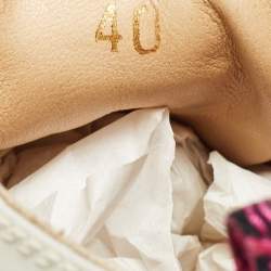 Pre Owned Christian Louboutin Multicolor Suede and Patent Lou Spikes High Top Sneakers Size 40