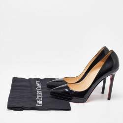 Christian Louboutin Black Patent Leather Pigalle Plato Pumps Size 39