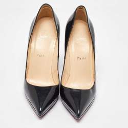 Christian Louboutin Black Patent Leather Pigalle Plato Pumps Size 39