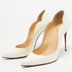 Christian Louboutin Cream Patent Hot Chick Pumps Size 39.5