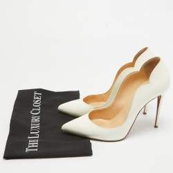 Christian Louboutin Cream Patent Hot Chick Pumps Size 39.5