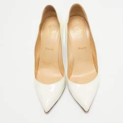 Christian Louboutin Cream Patent Hot Chick Pumps Size 39.5