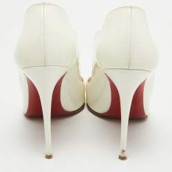 Christian Louboutin Cream Patent Hot Chick Pumps Size 39.5