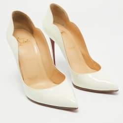 Christian Louboutin Cream Patent Hot Chick Pumps Size 39.5