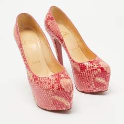 Christian Louboutin Two Tone  Python Daffodile Pumps Size 36.5