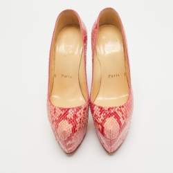 Christian Louboutin Two Tone  Python Daffodile Pumps Size 36.5
