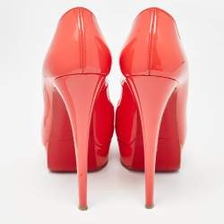 Christian Louboutin Pink Patent Lady Peep Pumps Size 36.5