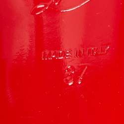 Pre Owned Christian Louboutin Silver Glitter Emilie Sandals Size 37