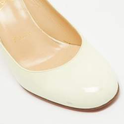 Christian Louboutin Cream Patent Leather Pumps 37