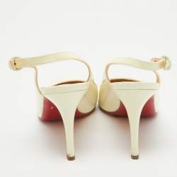 Christian Louboutin Cream Patent Leather Pumps 37