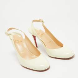 Christian Louboutin Cream Patent Leather Pumps 37