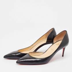 Christian Louboutin Black Patent Leather Iriza Pumps Size 41