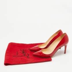 Christian Louboutin Red Patent Leather Pigalle Pumps Size 35.5