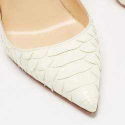 Christian Louboutin Off White Python So Kate Pumps Size 36.5