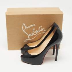 Christian Louboutin Black Patent Leather Vendome Pumps Size 38