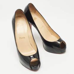 Christian Louboutin Black Patent Leather Vendome Pumps Size 38