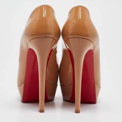 Christian Louboutin Beige Patent Leather Bianca Pumps Size 38