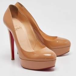 Christian Louboutin Beige Patent Leather Bianca Pumps Size 38