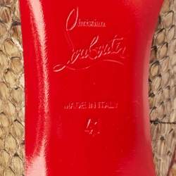 Pre Owned Christian Louboutin Gold Snakeskin Completa Pumps 41