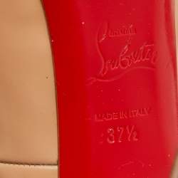 Christian Louboutin Beige Patent Leather Very Prive Pumps Size 37.5