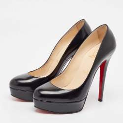 Christian Louboutin Black Leather Bianca Pumps Size 38