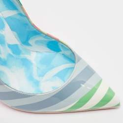 مملوكة مسبقًا Christian Louboutin Multicolor Printed Patent Leather Hot Chick Pumps Size 36