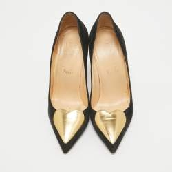 Christian Louboutin Black Suede Doracora Pumps Size 37.5