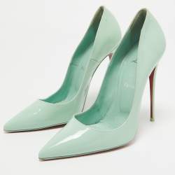 Pre Owned Christian Louboutin Green Patent Pigalle Pumps Size 40