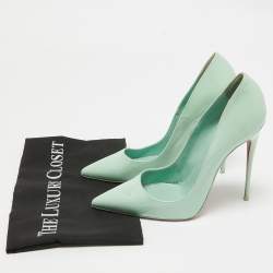 Pre Owned Christian Louboutin Green Patent Pigalle Pumps Size 40