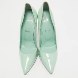 Pre Owned Christian Louboutin Green Patent Pigalle Pumps Size 40