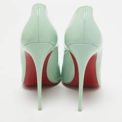 Pre Owned Christian Louboutin Green Patent Pigalle Pumps Size 40