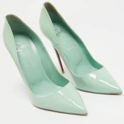 Pre Owned Christian Louboutin Green Patent Pigalle Pumps Size 40