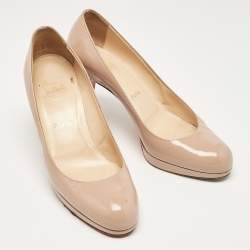 Christian Louboutin Beige Patent New Simple Pumps Size 39