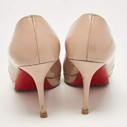 Christian Louboutin Beige Patent New Simple Pumps Size 39