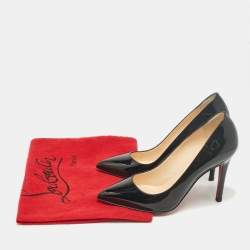 Pre Owned Christian Louboutin Black Patent Pigalle Pumps Size 35