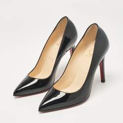Pre Owned Christian Louboutin Black Patent Pigalle Pumps Size 35