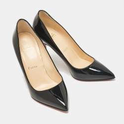 Pre Owned Christian Louboutin Black Patent Pigalle Pumps Size 35