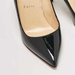 Pre Owned Christian Louboutin Black Patent Pigalle Pumps Size 35