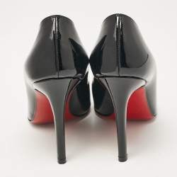 Pre Owned Christian Louboutin Black Patent Pigalle Pumps Size 35