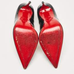 Pre Owned Christian Louboutin Black Patent Leather So Kate Pumps Size 38