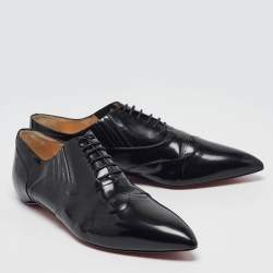 Christian Louboutin Black Leather Oxfords Size 40.5