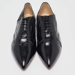 Christian Louboutin Black Leather Oxfords Size 40.5