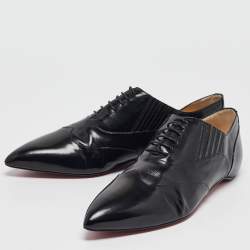 Christian Louboutin Black Leather Oxfords Size 40.5