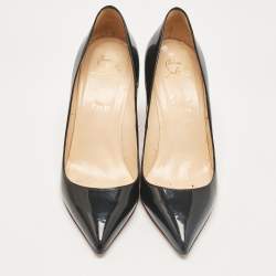 Christian Louboutin Black Patent Leather Pigalle Pumps Size 39.5