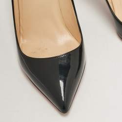 Christian Louboutin Black Patent Leather Pigalle Pumps Size 39.5