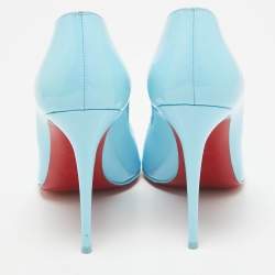 Christian Louboutin Blue Patent Leather Hot Chick Pumps Size 36