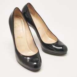 مملوكة مسبقًا Christian Louboutin Black Patent Leather Simple Pumps Size 37