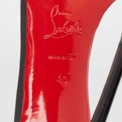 Pre Owned Christian Louboutin Black Patent Leather Pass Pass D'orsay Pumps Size 40