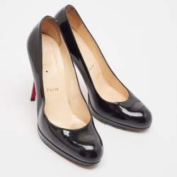 Christian Louboutin Black Patent Leather New Simple Pumps Size 39